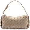 Mango Women's Beaded Shoulder Bag In Gold