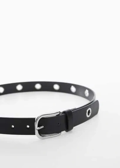Mango Hoop Belt Black