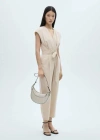 Mango Combinaison Cache-caur Ceinture Beige - Femme - Xs -