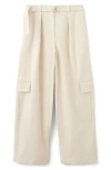 Mango Belted Cargo Pants In Neutral