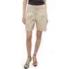 Mango Belted Linen Blend Shorts In Neutral