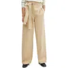 Mango Belted Paperbag Waist Wide Leg Trousers