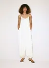 Mango Belted Romper In White