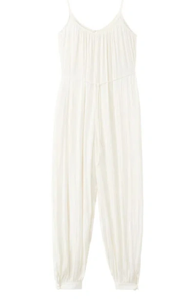 Mango Belted Romper In White