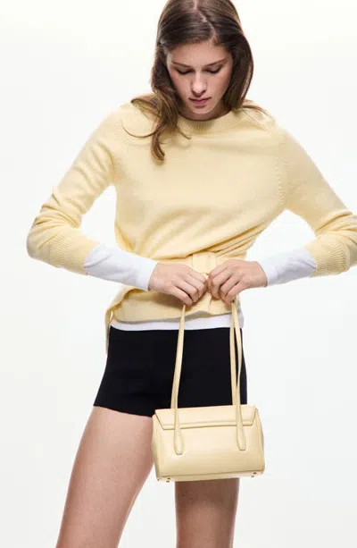 Mango Belted Sweater In Yellow