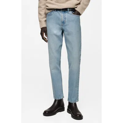 Mango Ben Tapered Jeans In Light Blue