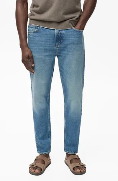 Mango Ben Tapered Jeans In Medium Blue