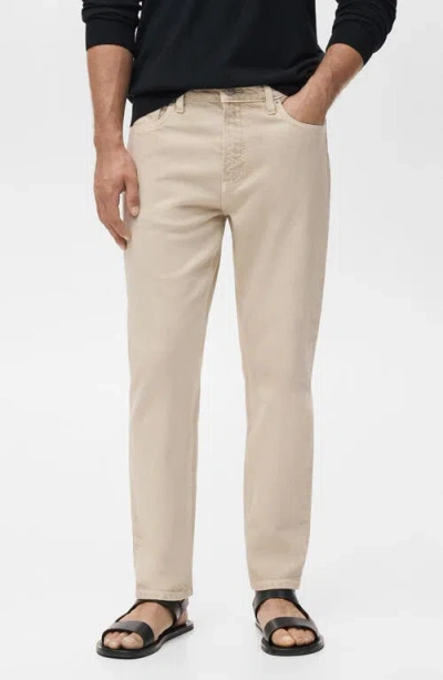 Mango Ben Tapered Jeans In White