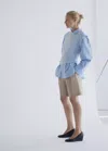 Mango Bermuda Droit Taille Haute In Beige