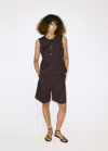 Mango Bermuda Droit Taille Normale In Brown