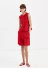 Mango Bermuda Droit Taille Normale In Red