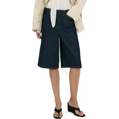 Mango Bermuda Shorts In Blue