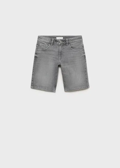 Mango Kids' Bermuda Shorts Denim Grey