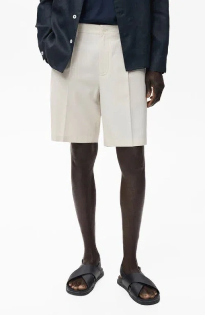 Mango Bermuda Shorts In White