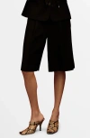 Mango Linen Blend Suit Bermuda Shorts Black