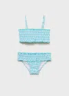 Mango Floral Print Bikini Green In Vert