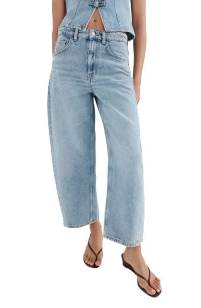 Mango Bimba Barrel Jeans In Blue