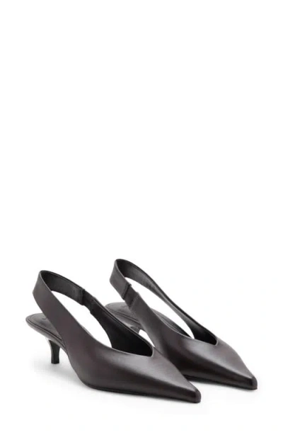 Mango Bimbo Pointed Toe Slingback Pump In Animal Print