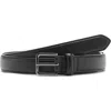Mango Black Pebbled Leather Belt In Black