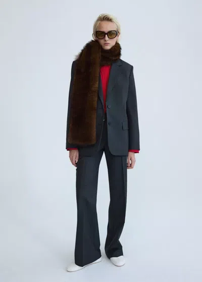 Mango Blazer Costume Laine In Gris