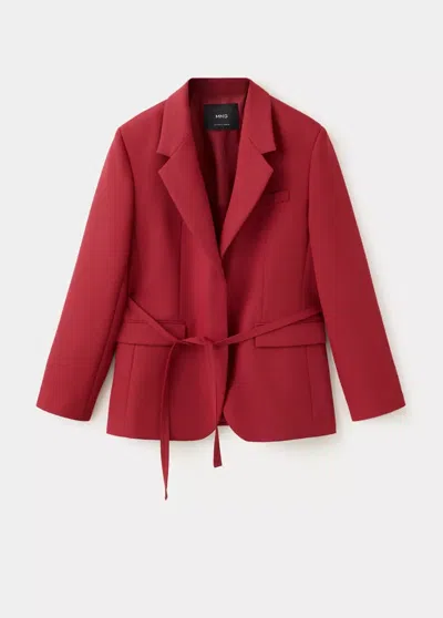 Mango Blazer Croisé Naud In Orange Foncé