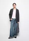 Mango Blazer En Drap À Revers In Gray
