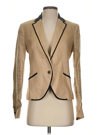 Pre-owned Mango Blazer Jacket In Tan
