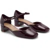 Shop Mango Block Heel D'orsay Pump In Burgundy