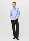 Mango Blouse À Rayures Style Foulard Bleu Ciel - Femme - Xl -  In Blue