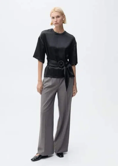 Mango Blouse Noir - Femme - Xl -