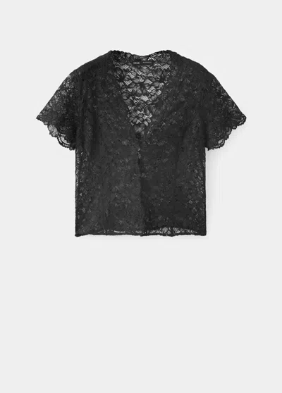 Mango Blouse Chipre In Noir