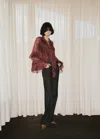 Mango Paisley Print Blouse Russet In Burgundy