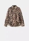 Mango Blouse Fluide Imprimée In Marron