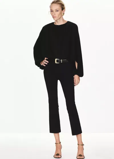 Mango Blouse Froncé Lurex In Black