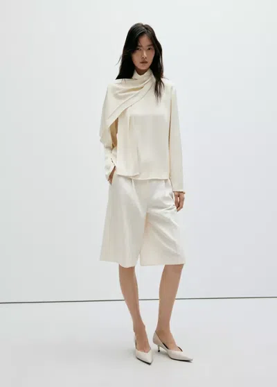 Mango Blouse Grana In Écru