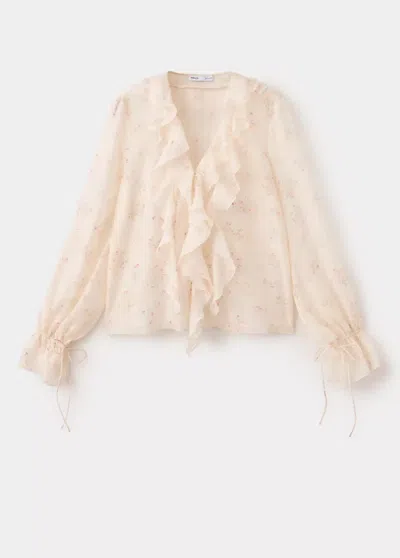 Mango Blouse Laila In Rose Pastel