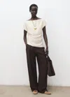 Mango Modal Blouse With An Asymmetric Neckline In White