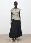 Mango Modal Blouse With An Asymmetric Neckline In Green