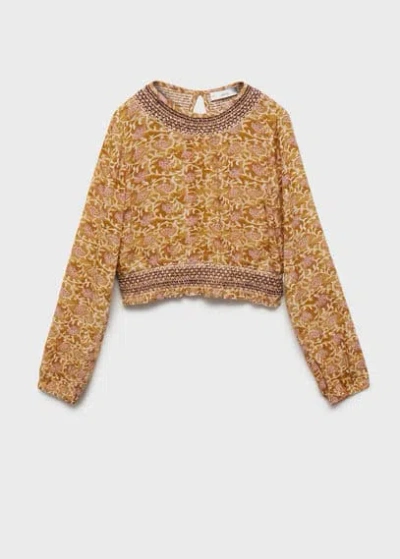 Mango Kids' Blouse Ochre