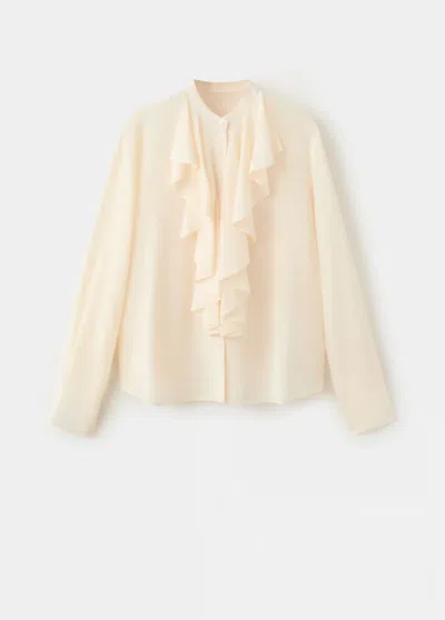 Mango Blouse Russo In Écru
