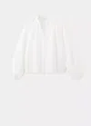 Mango Blouse Texturée Naud In Blanc Cassé