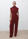Mango Blouse With Draped Neck And Belt