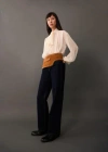 Mango Blouse With Puffed Sleeves And Bow Off White In Blanc Cassé