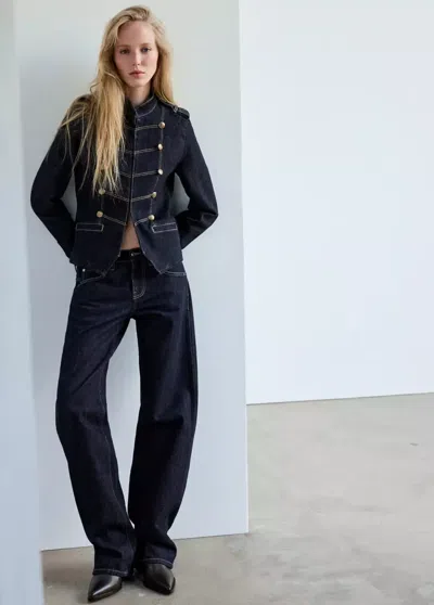 Mango Blouson Candela In Bleu