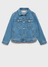 Mango Basic Denim Jacket In Blue