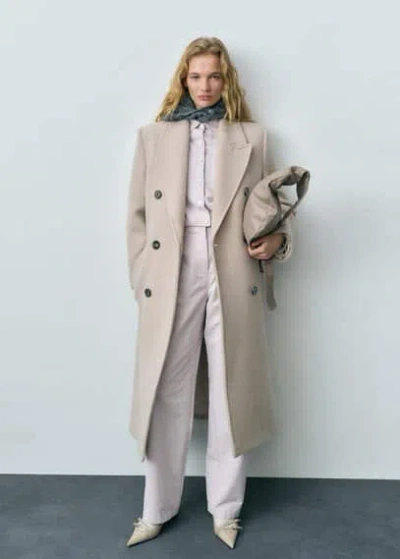 Mango Gathered Denim Jacket Lilac In Lilas