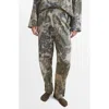 Mango Blurred Print Cotton Pajama Pants In Gray