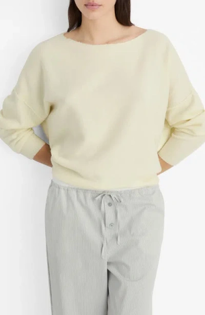 Mango Boat Neck Sweater In Yellow