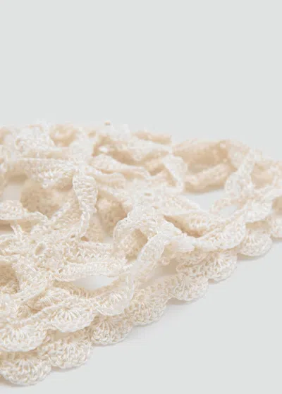 Mango Bob En Crochet Étoiles Écru - Femme - Taille Unique -