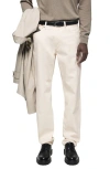 Mango Bob Long Straight Leg Jeans In Ecru
